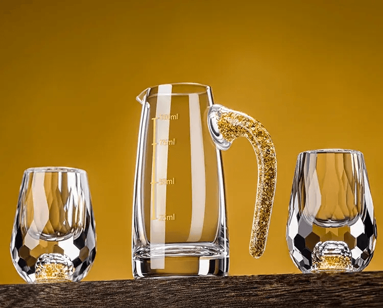 Diamond Cut Crystal Shot Glass Collection - Vintage & Trendy