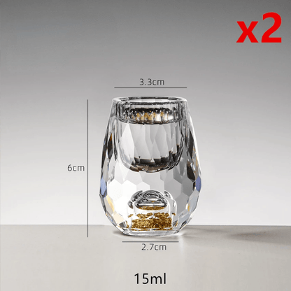 Diamond Cut Crystal Shot Glass Collection - Vintage & Trendy