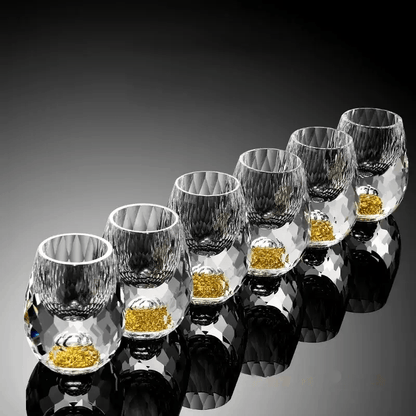 Diamond Cut Crystal Shot Glass Collection - Vintage & Trendy