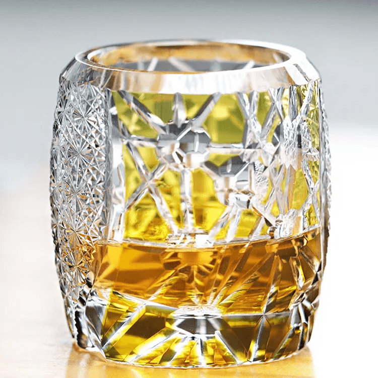 Kagami Planet Edo Kiriko Starlight Whisky Glasses - Vintage & Trendy