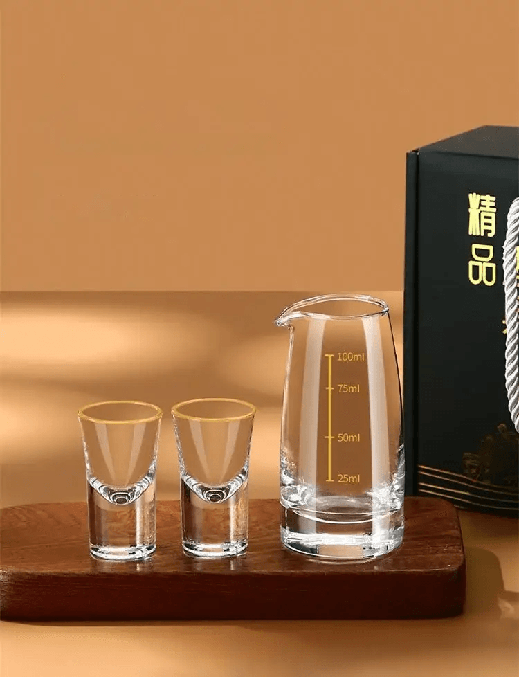 Classic Crystal Shot Glasses Set Gift Box - Vintage & Trendy