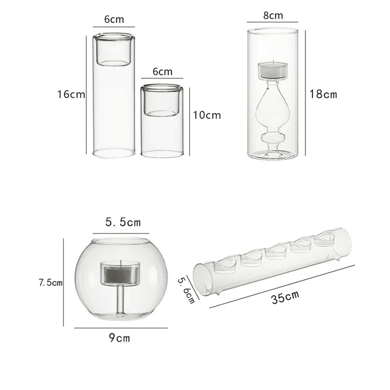 Heat-resistant Glass Candle Holder - Vintage & Trendy