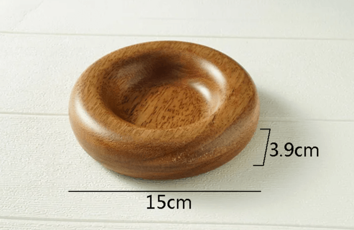 Creative Solid Wood Dim Sum Plate - Vintage & Trendy