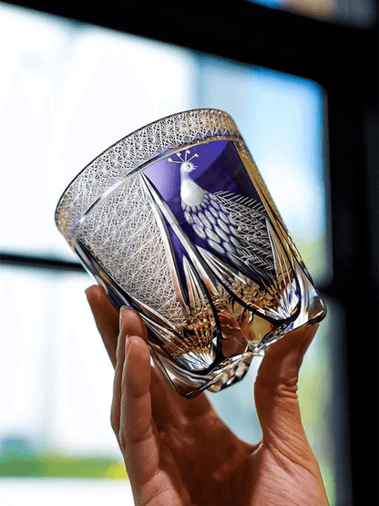 Peacock Whisky Crystal Glass - Vintage & Trendy