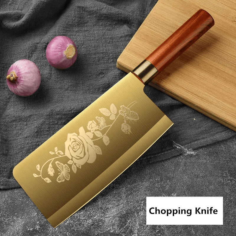 Golden Titanium Plated Chef's Knife - New Style - Vintage & Trendy