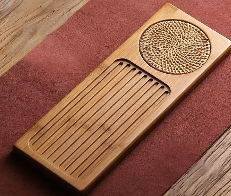 Solid Bamboo Wood Tea Tray - Vintage & Trendy