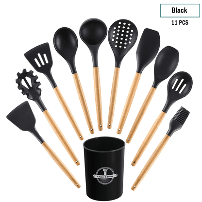 EcoGourmet Silicone Kitchen Tools Set - Vintage & Trendy