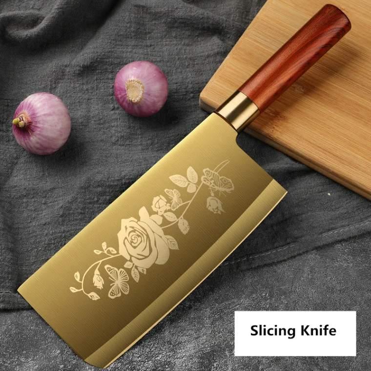 Golden Titanium Plated Chef's Knife - New Style - Vintage & Trendy