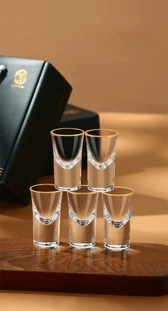 Classic Crystal Shot Glasses Set Gift Box - Vintage & Trendy