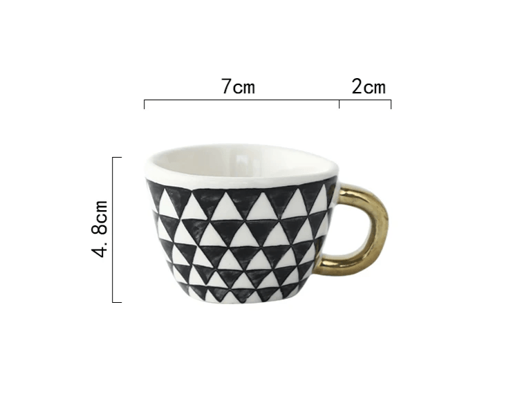 Ceramic Espresso Coffee Mug - Vintage & Trendy