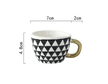 Ceramic Espresso Coffee Mug - Vintage & Trendy