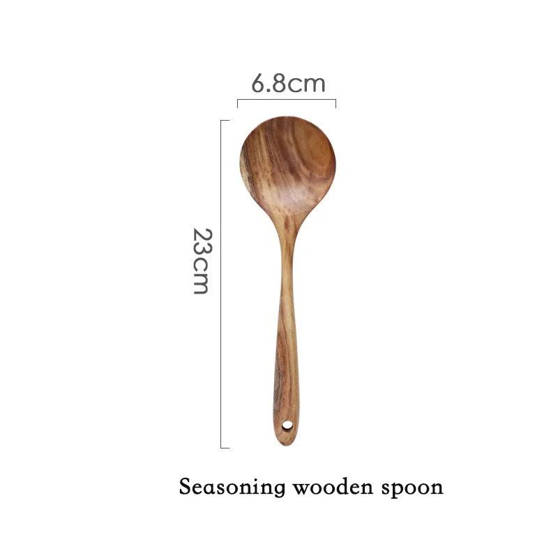 Thailand Teak Natural Wood Kitchen Utensil - Vintage & Trendy