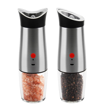 EleganceGrind - Electric Gravity Salt and Pepper Grinder with USB Charging - Vintage & Trendy