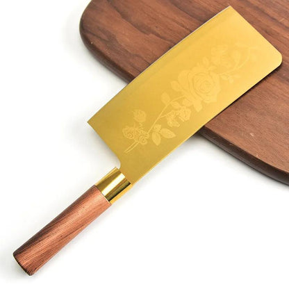 Golden Titanium Plated Chef's Knife - New Style - Vintage & Trendy