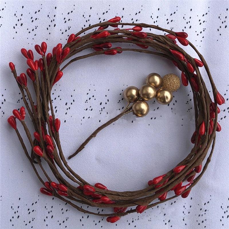 Autumn Rattan Garland with Berries - Vintage & Trendy