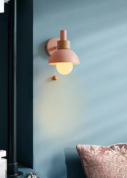 Wood Bedside LED Wall Lamp - Vintage & Trendy