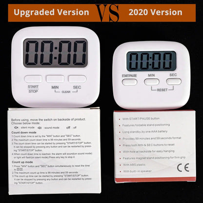 Digital Kitchen Timer with Countdown and Count-Up Function - Vintage & Trendy