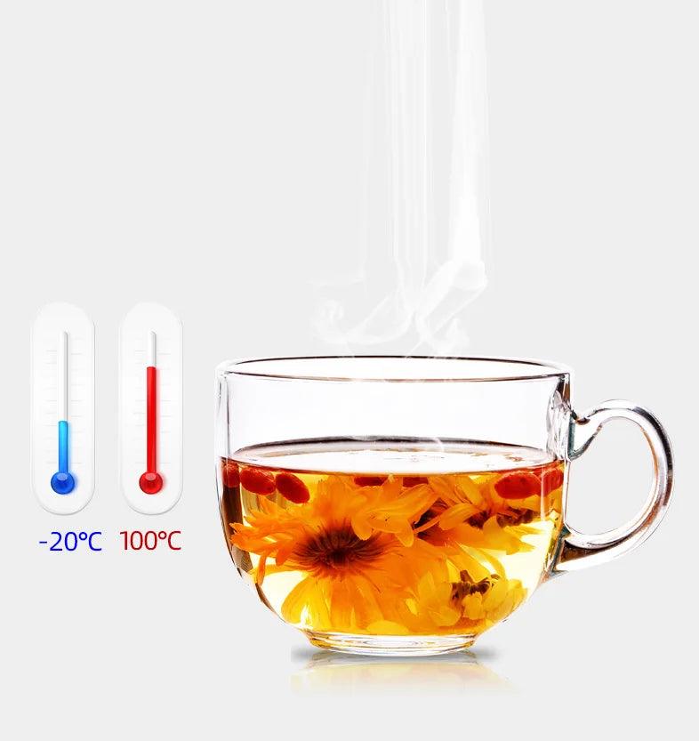 Large Transparent Tempered Glass Mug - Vintage & Trendy