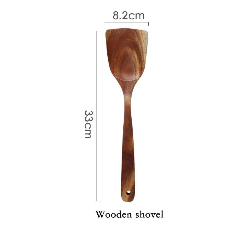 Thailand Teak Natural Wood Kitchen Utensil - Vintage & Trendy