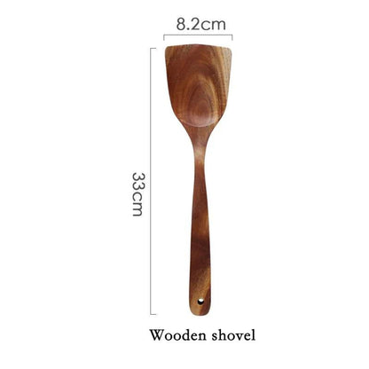 Thailand Teak Natural Wood Kitchen Utensil - Vintage & Trendy