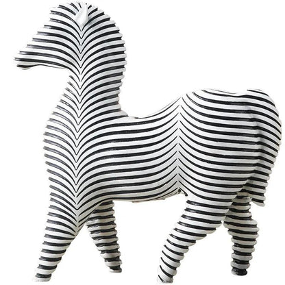 Harmony Resin Rhino and Zebra Sculptures - Vintage & Trendy