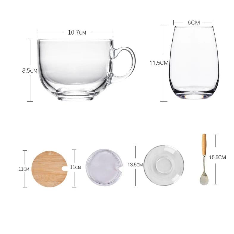 Large Transparent Tempered Glass Mug - Vintage & Trendy