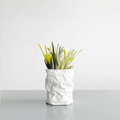 Nordic Wrinkled Paper Bag Vase - Vintage & Trendy