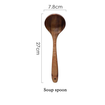 Thailand Teak Natural Wood Kitchen Utensil - Vintage & Trendy