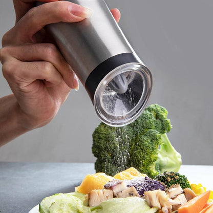 EleganceGrind - Electric Gravity Salt and Pepper Grinder with USB Charging - Vintage & Trendy