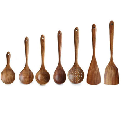 Thailand Teak Natural Wood Kitchen Utensil - Vintage & Trendy