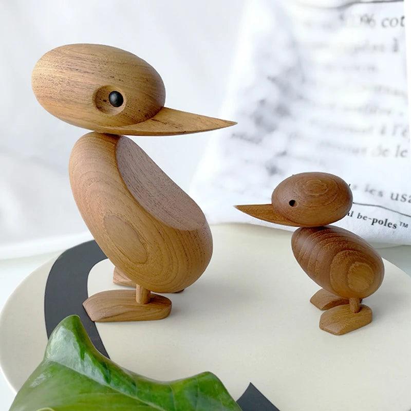 Duck Family Wood Figurines - Vintage & Trendy