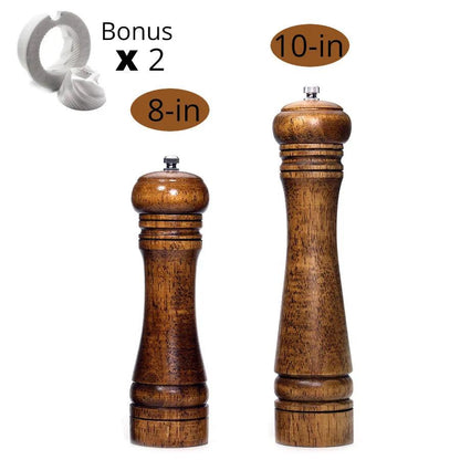 Wood Salt and Pepper Grinder with Adjustable Mills - Vintage & Trendy