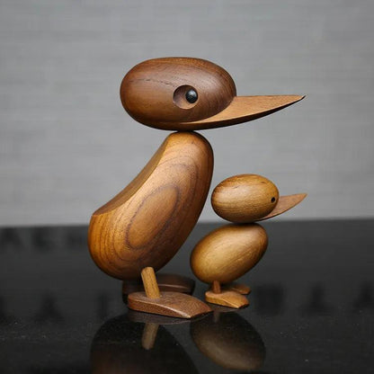 Duck Family Wood Figurines - Vintage & Trendy