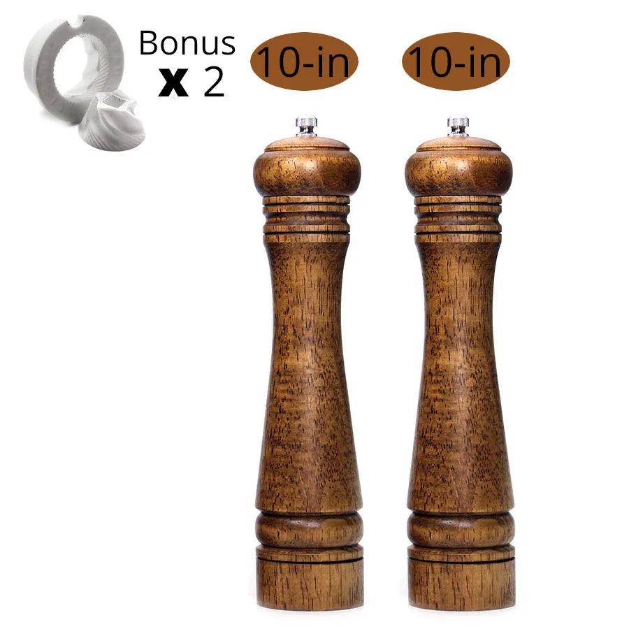 Wood Salt and Pepper Grinder with Adjustable Mills - Vintage & Trendy