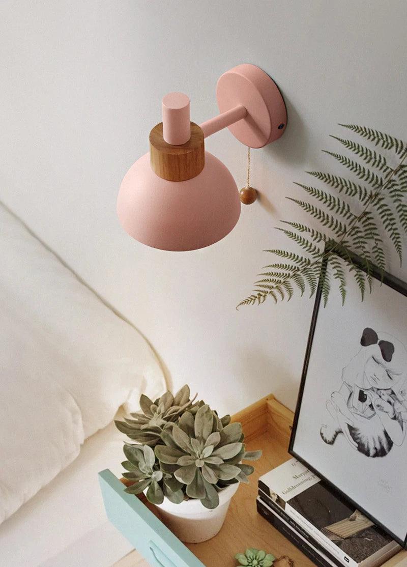 Wood Bedside LED Wall Lamp - Vintage & Trendy