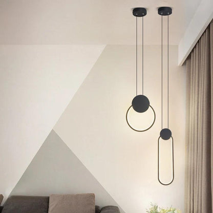 Geometric Glow Pendant: Modern Nordic Style - Vintage & Trendy