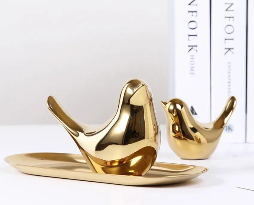 Gold Bird Figurine - Vintage & Trendy