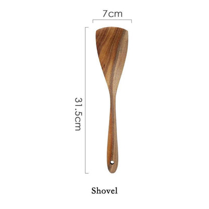 Thailand Teak Natural Wood Kitchen Utensil - Vintage & Trendy