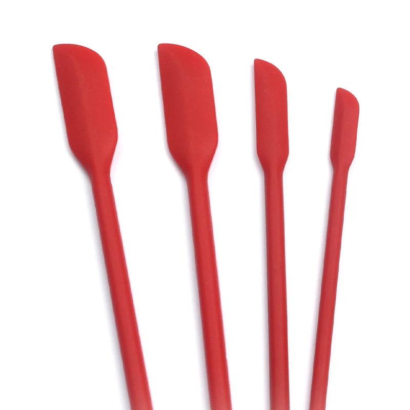 4-Piece Mini Jam Spatula Set for Kitchen and Cosmetic Use - Vintage & Trendy