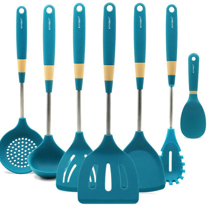 HIKUUI Silicone Kitchen Tools Set - Vintage & Trendy