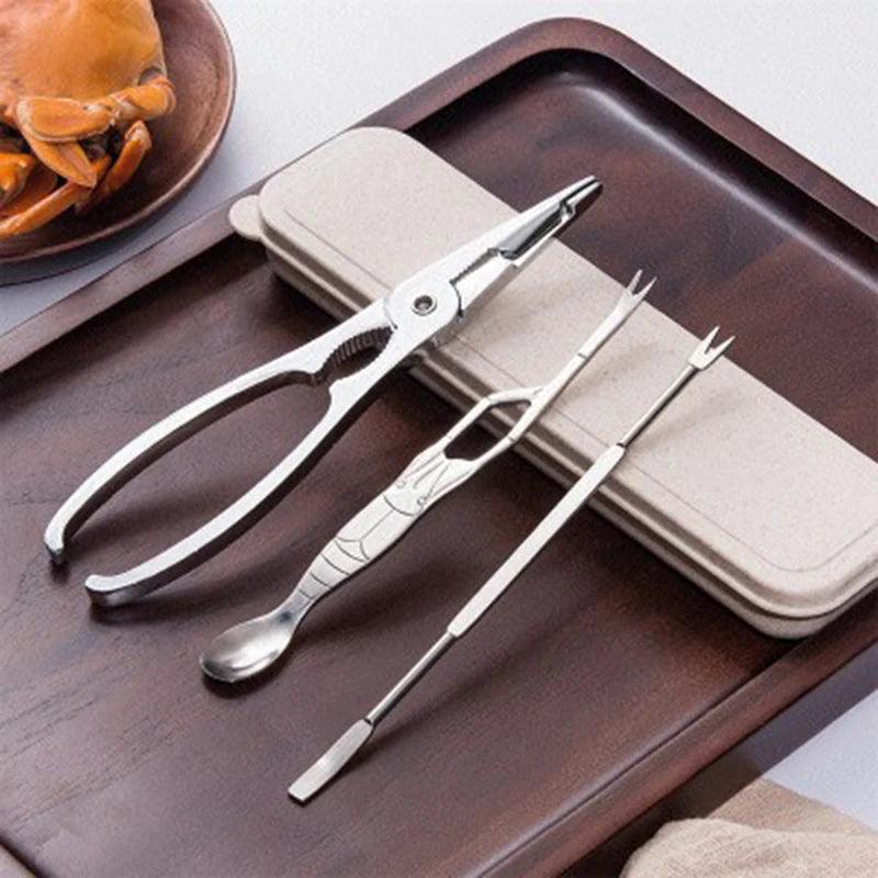 Portable Seafood Tool Set - Stainless Steel Prawn Peeler - Vintage & Trendy