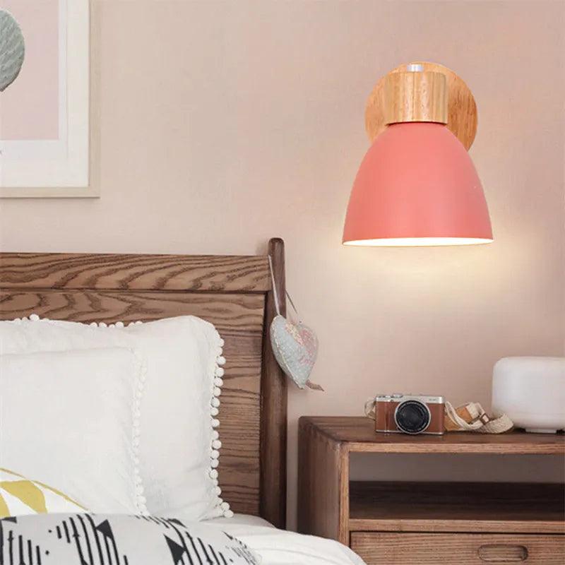 Wood Bedside LED Wall Lamp - Vintage & Trendy