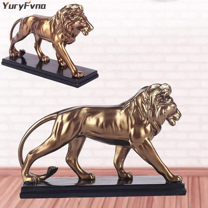 Majestic Success Golden Lion Statue - Vintage & Trendy