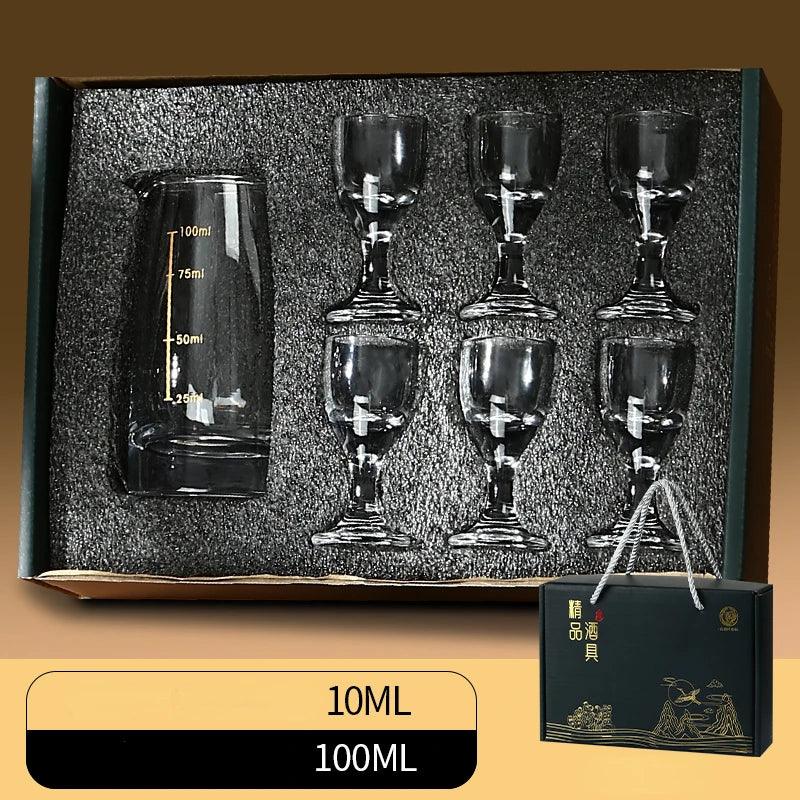 Classic Crystal Shot Glasses Set Gift Box - Vintage & Trendy