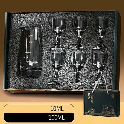 Classic Crystal Shot Glasses Set Gift Box - Vintage & Trendy