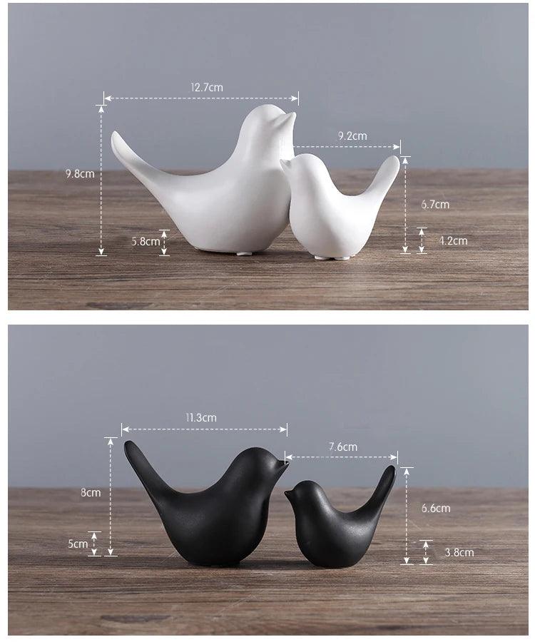 Harmony Avian Elegance Ceramic Sculptures - Vintage & Trendy