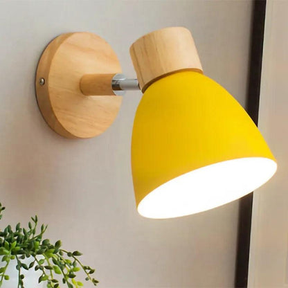 Wood Bedside LED Wall Lamp - Vintage & Trendy