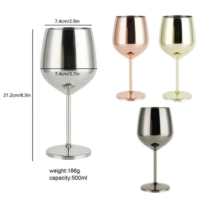 Unbreakable Stainless Steel Wine Glasses - Vintage & Trendy