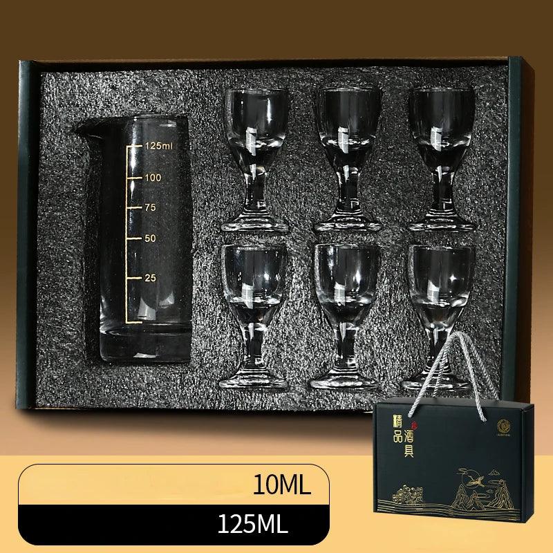 Classic Crystal Shot Glasses Set Gift Box - Vintage & Trendy