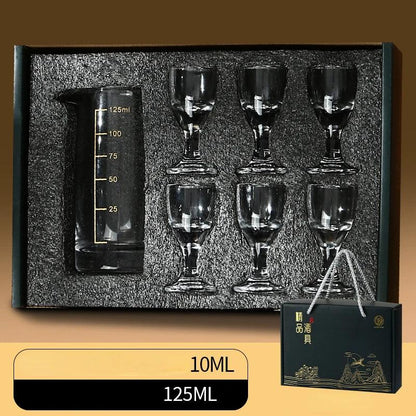 Classic Crystal Shot Glasses Set Gift Box - Vintage & Trendy